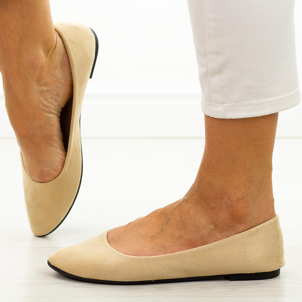 Beżowe baleriny damskie Sabatina Zh20-3