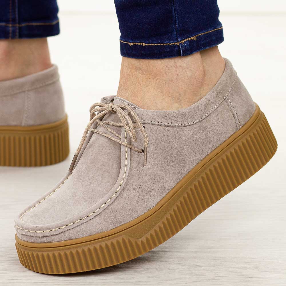 Beżowe skórzane półbuty damskie Filippo Dp7500/26