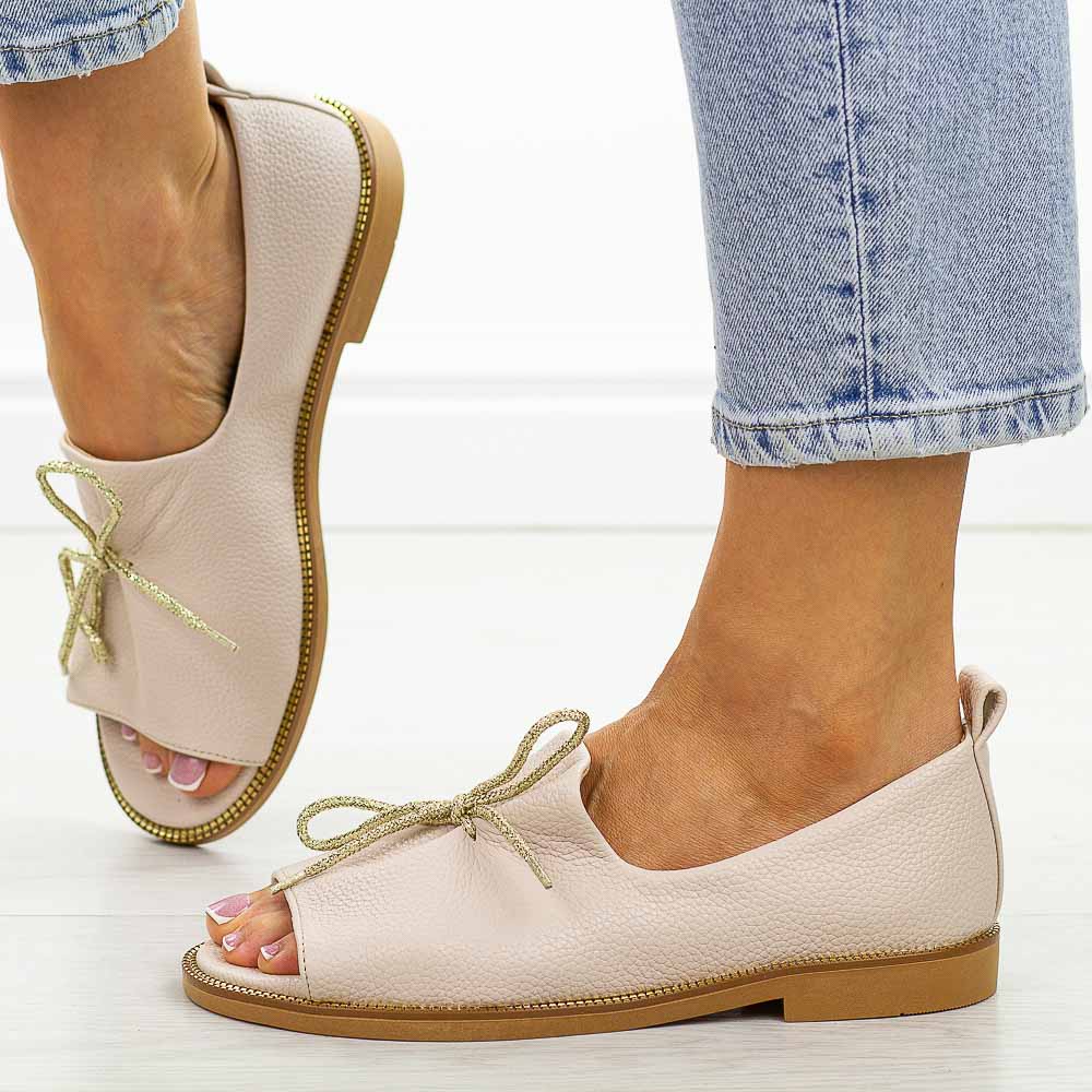 Beżowe Polskie sandały damskie Suzana Mal