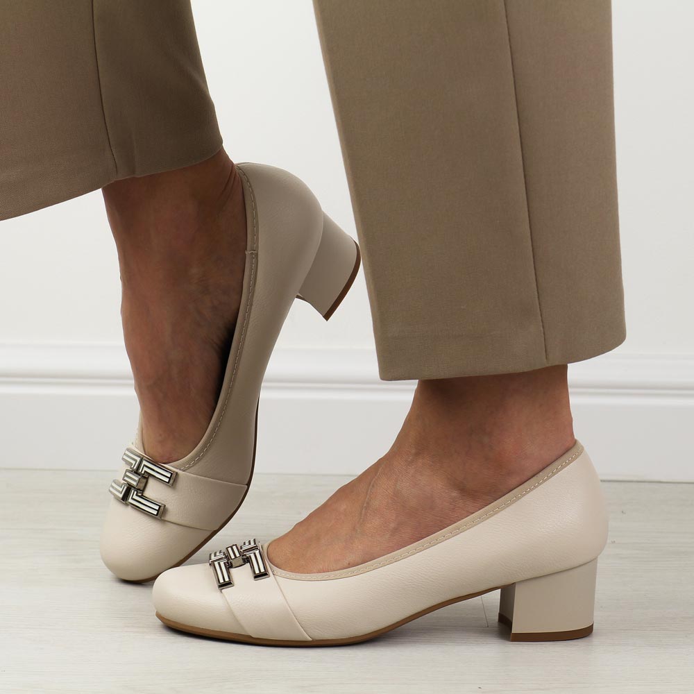 Czółenka wt damskie na obcasie M.Daszyński Sa233-8