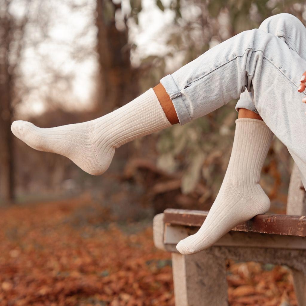 Skarpetki damskie Wełniane 1099 ecru