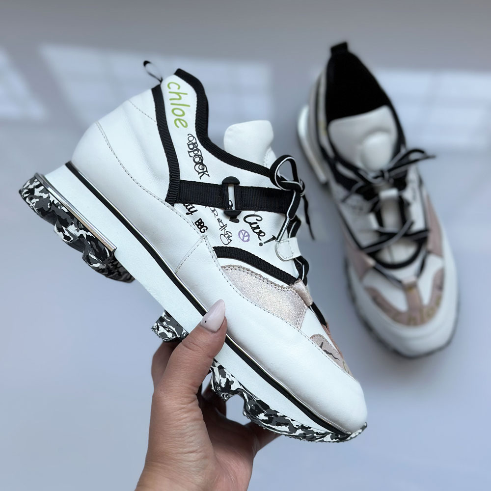 Białe skórzane półbuty damskie Suzana 554