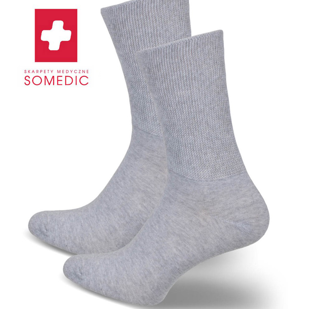 Szare skarpetki medyczne SOMEDIC 815