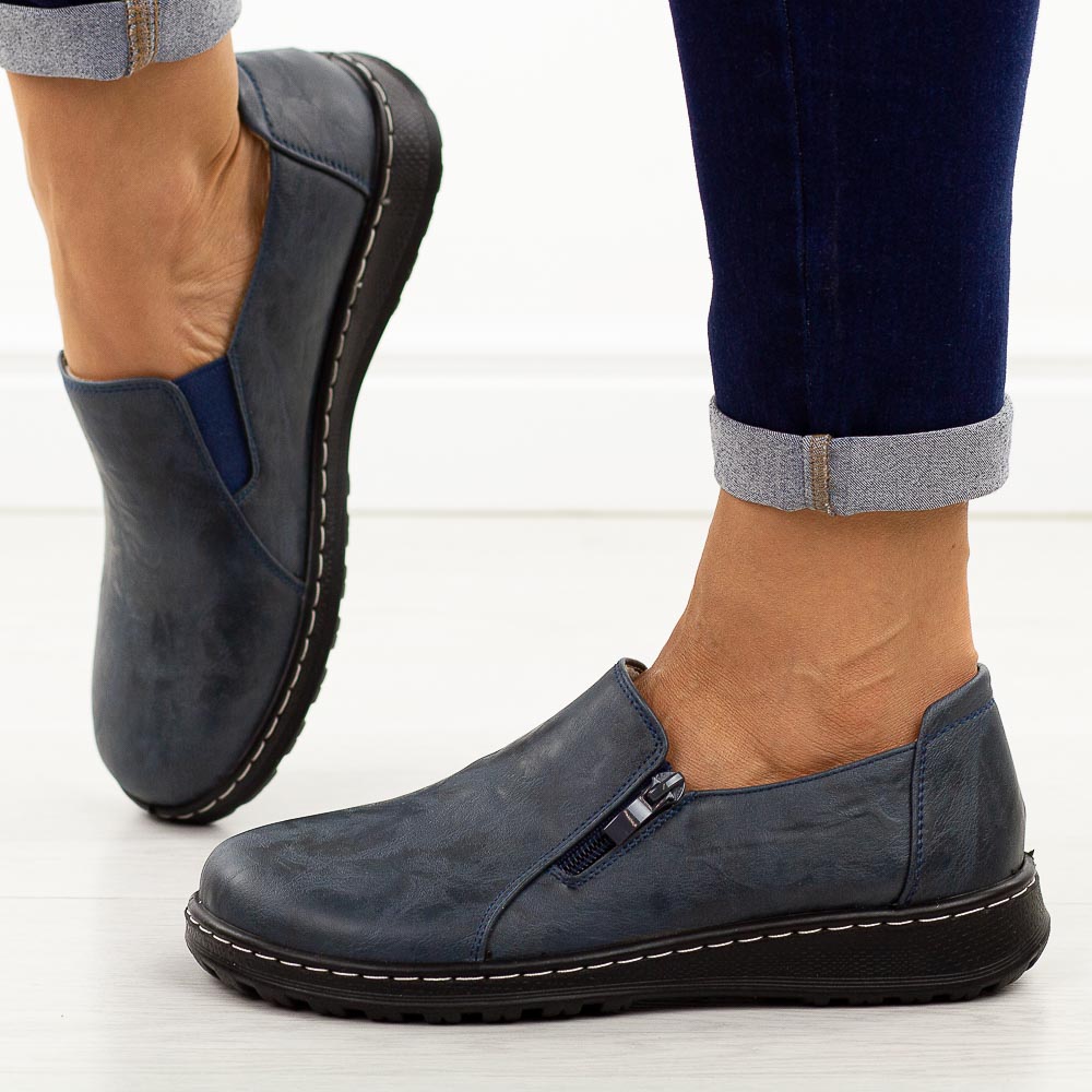 Granatowe półbuty damskie Potocki 90352