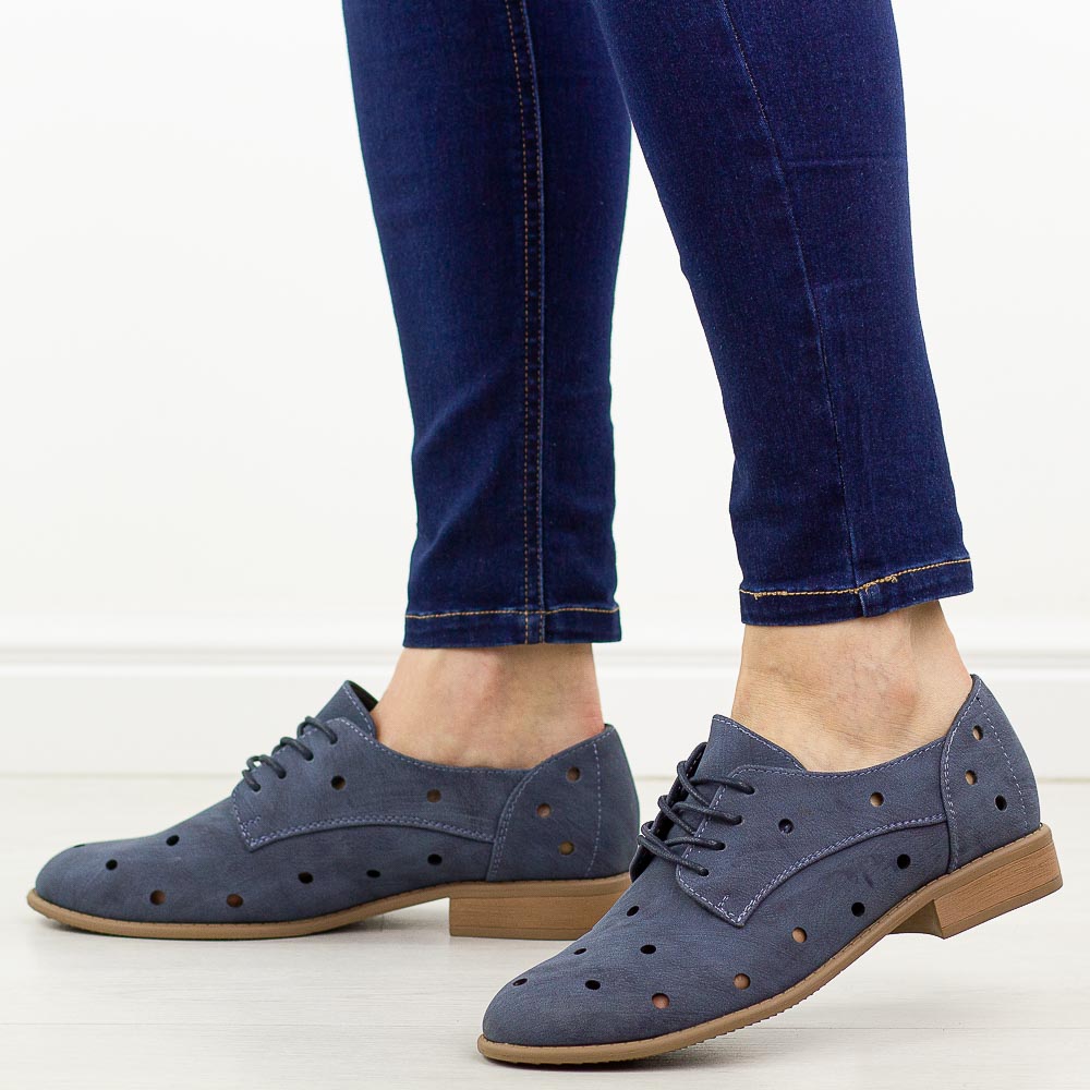 Granatowe półbuty damskie M.Daszyński Sa142-36