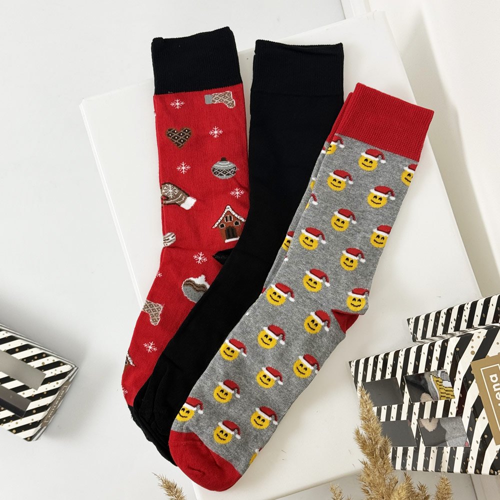 Zestaw na prezent męski - 3 pary skarpetek 1078