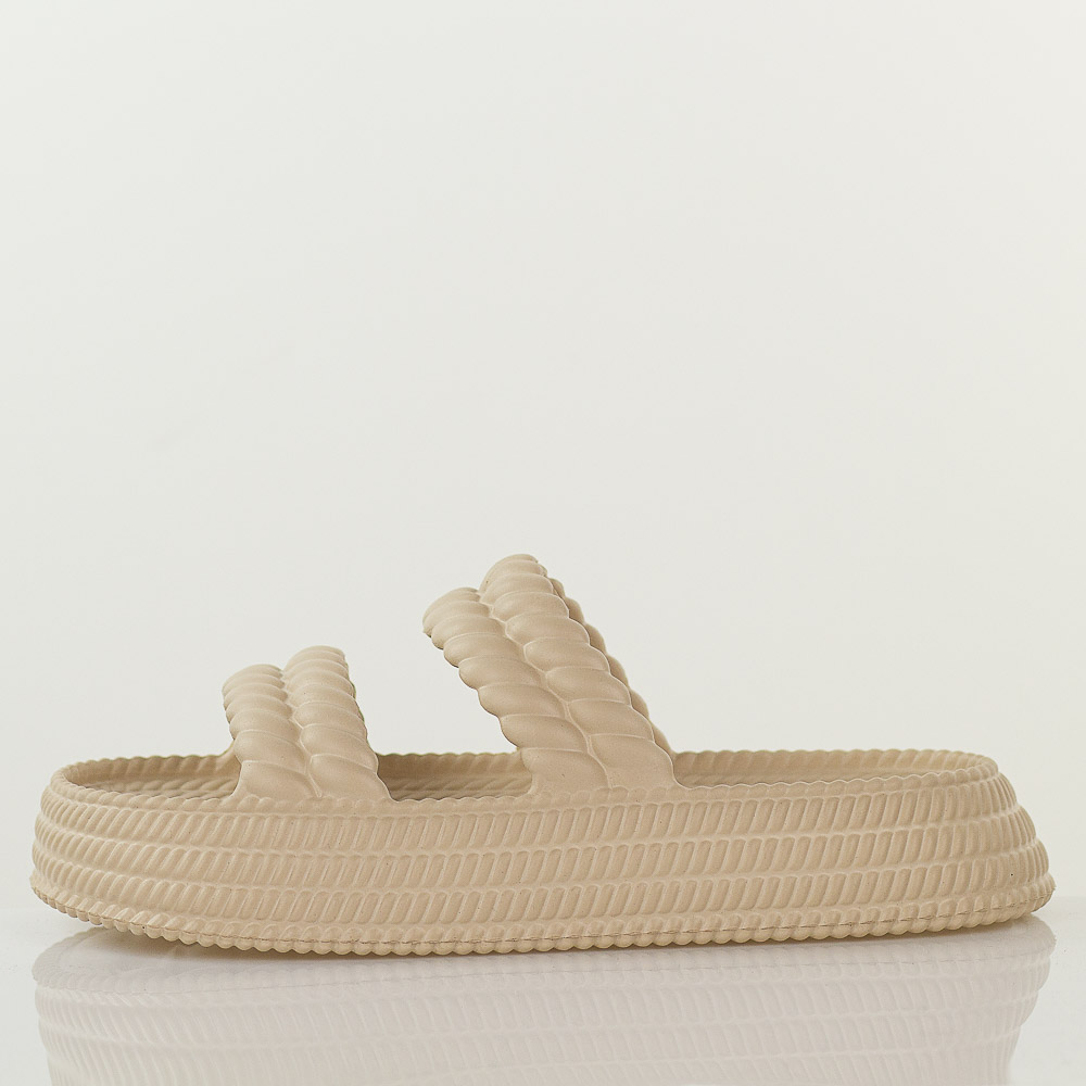 Beżowe lekkie piankowe klapki damskie DiA 51-001