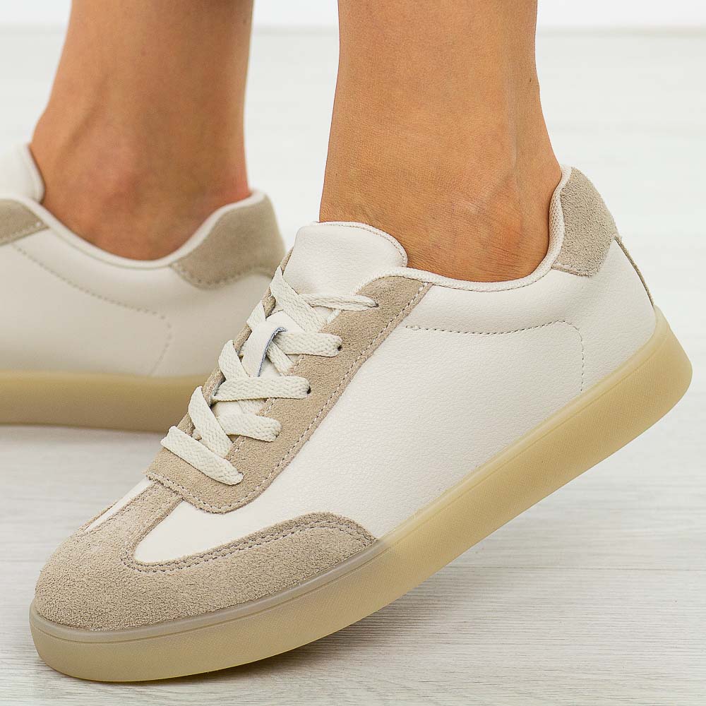 Beżowe skórzane półbuty damskie Sergio Leone Sp118