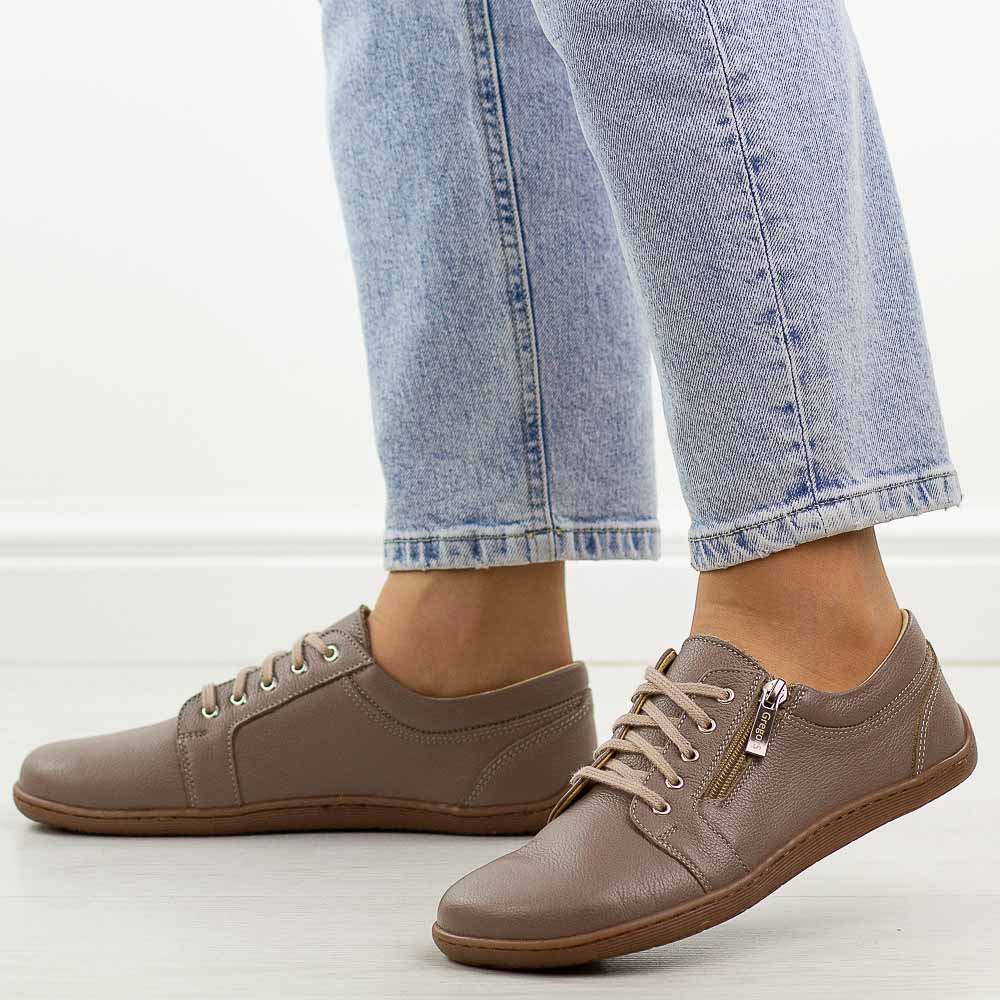 Cappucciono skórzane Polskie półbuty damskie barefoot Gregors 1153