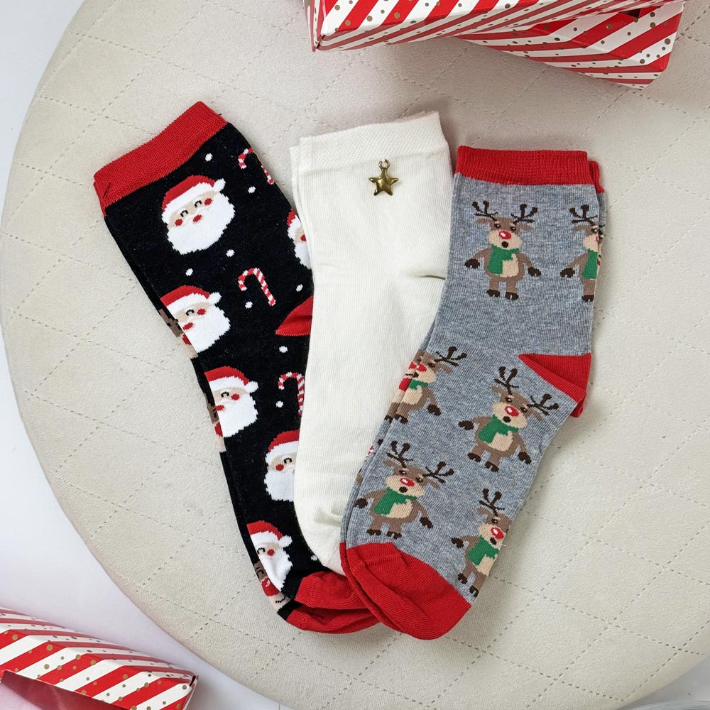 Zestaw na prezent damski - 3 pary skarpetek 1089