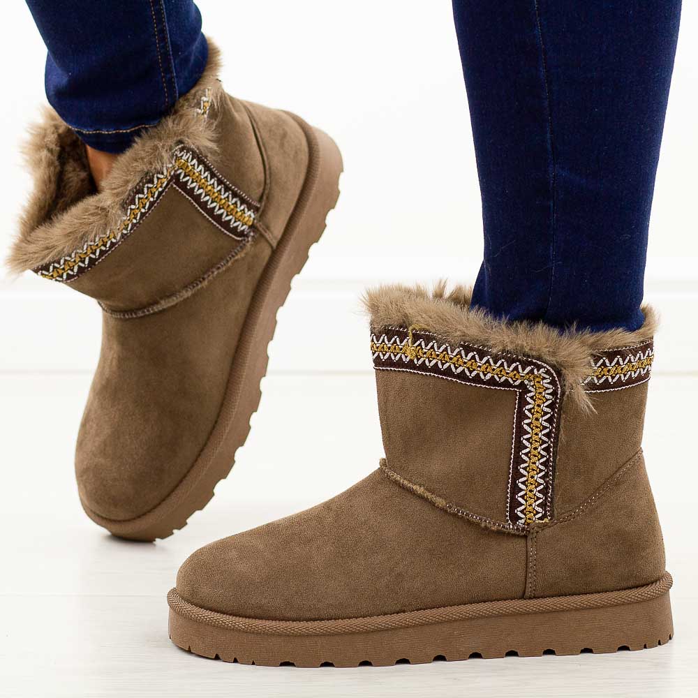 Khaki ciepłe zimowe mukluki , eskimoski Potocki 06303