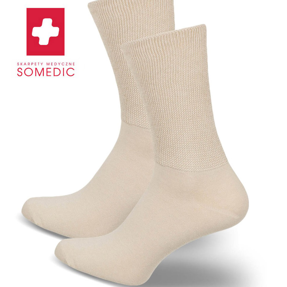 Beżowe skarpetki medyczne SOMEDIC 753