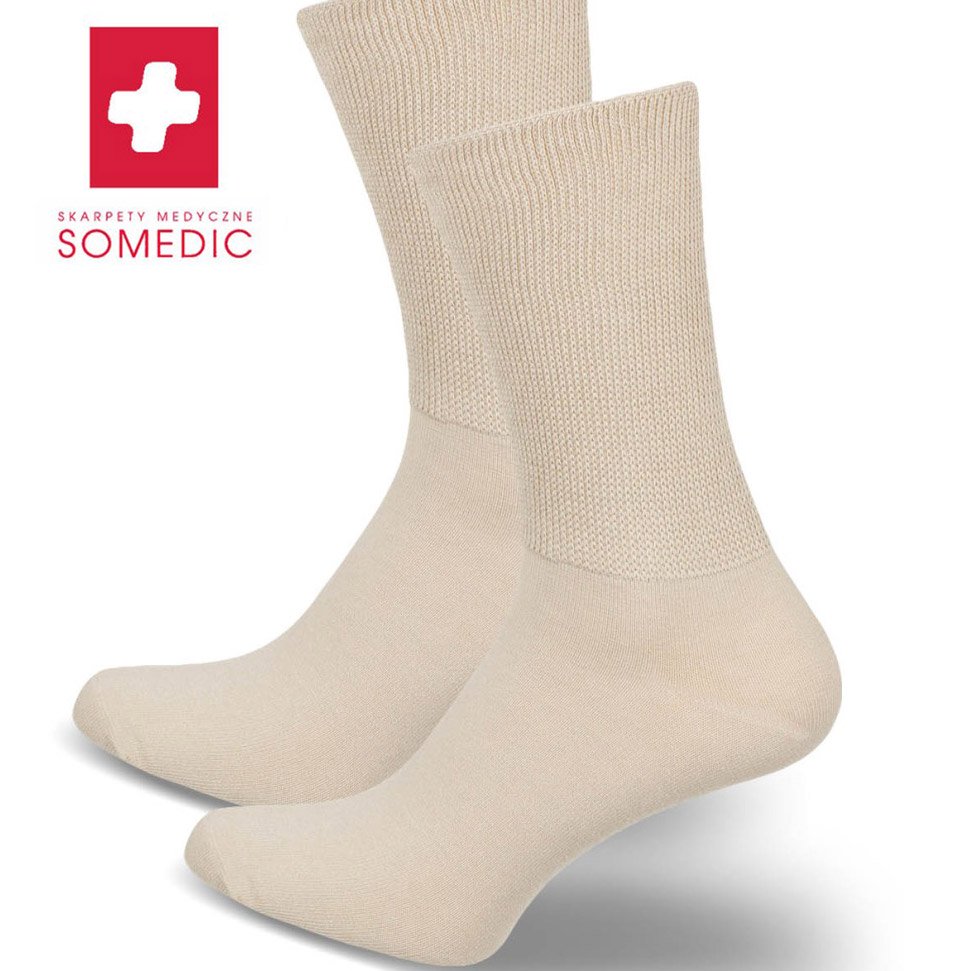 Beżowe skarpetki medyczne SOMEDIC 753