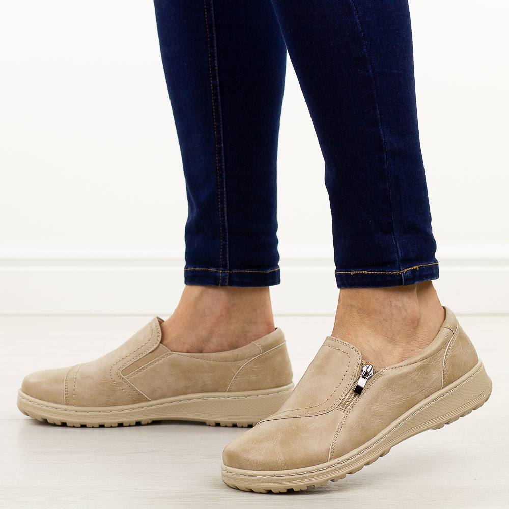 Beżowe półbuty damskie Potocki 90308