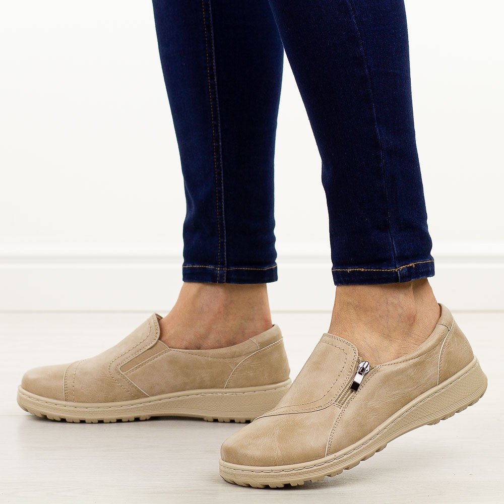 Beżowe półbuty damskie Potocki 90308