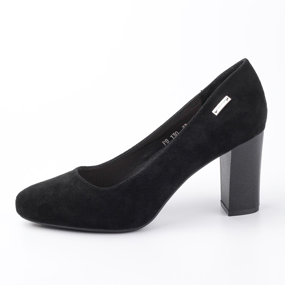 Czarne zamszowe czółenka damskie Sergio Leone Pb130