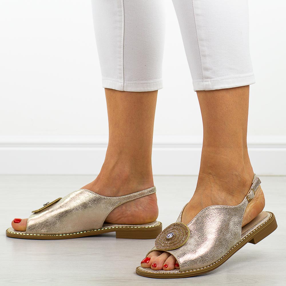 Rose płaskie sandały damskie S.Barski 012