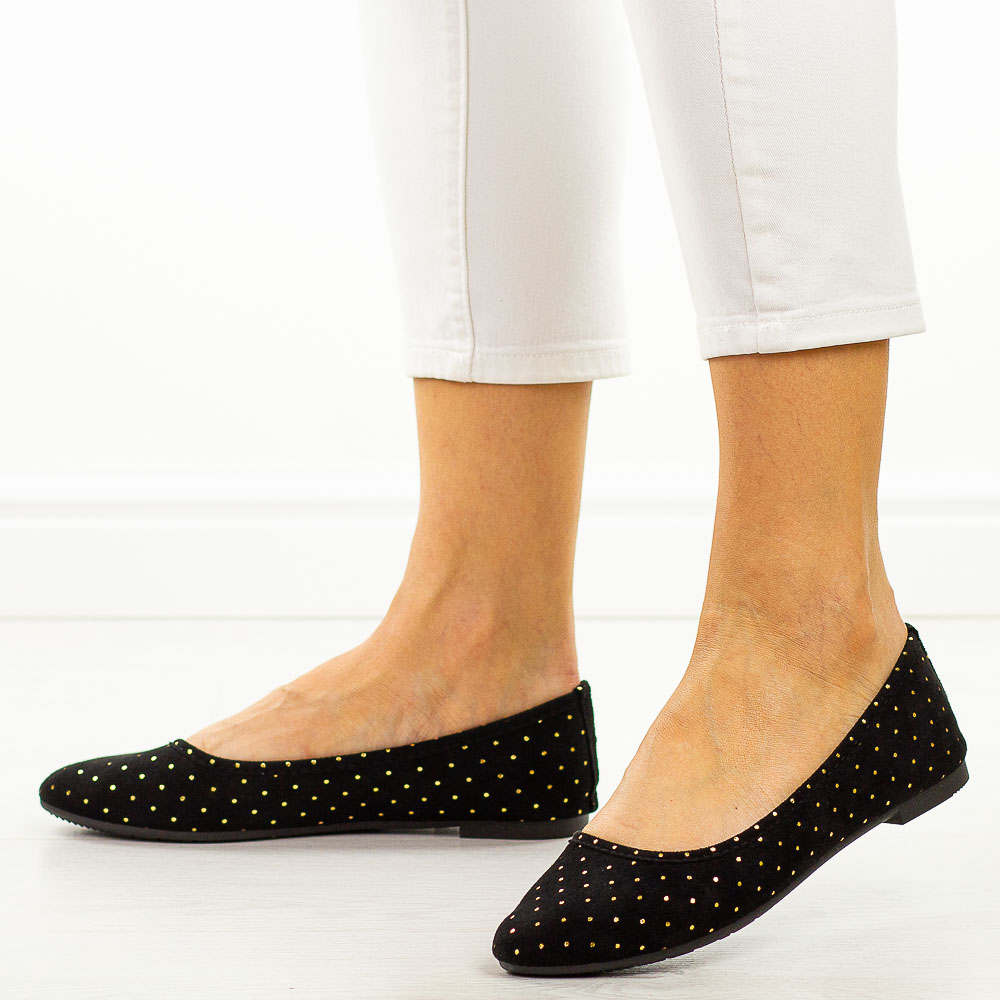 Czarne baleriny damskie Sabatina Zh20-4