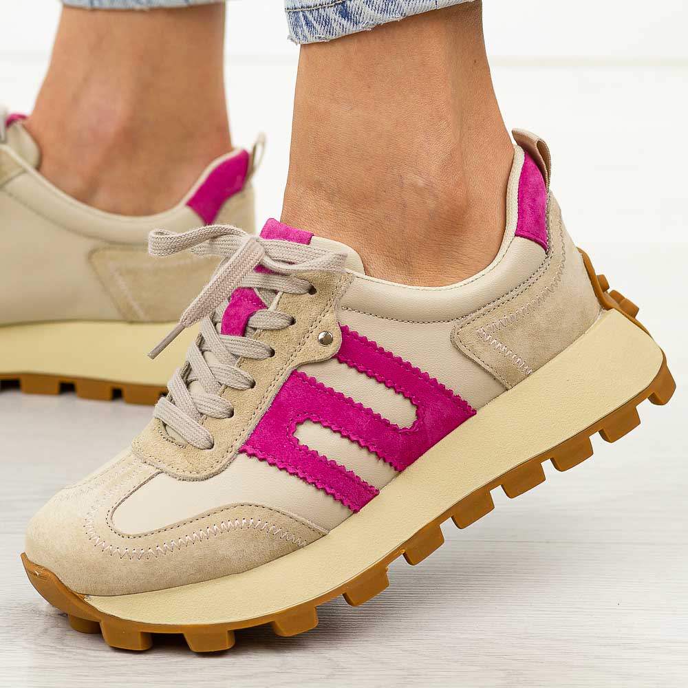 Beżowe skórzane półbuty damskie Filippo Dp6743/25