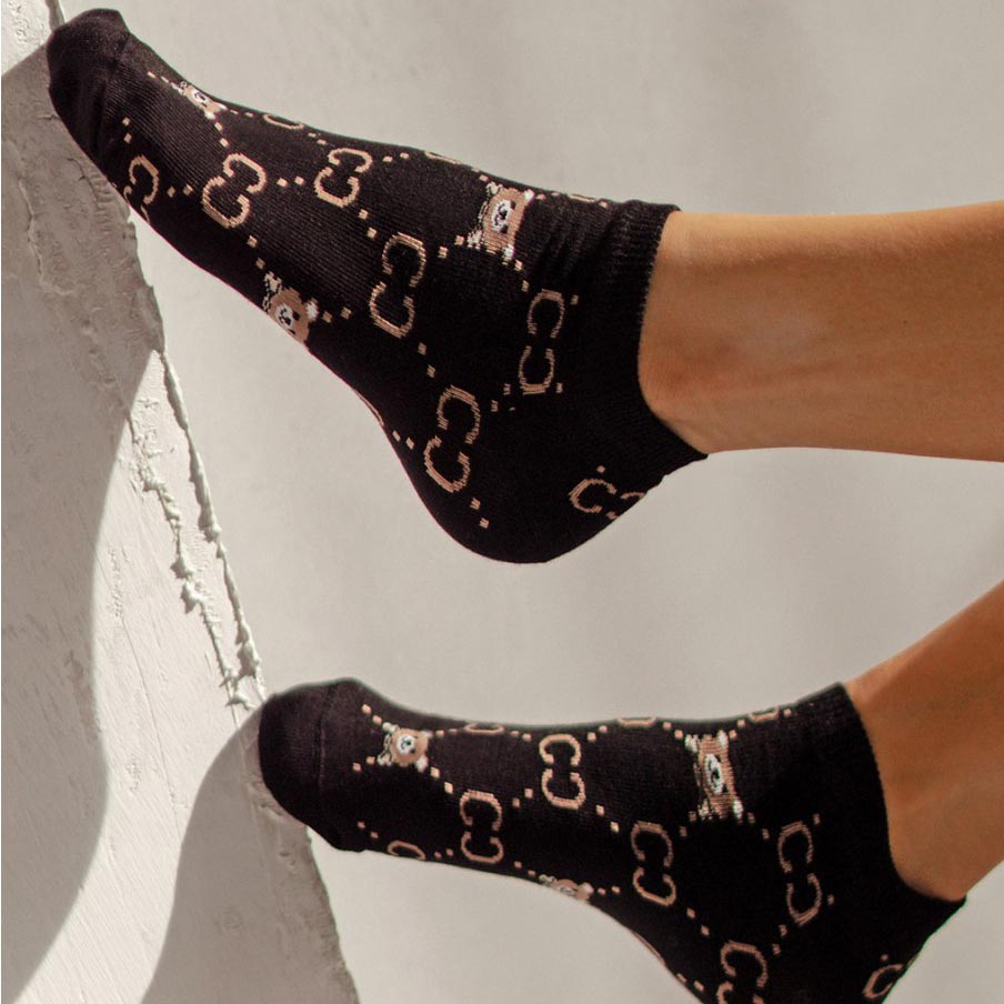 Czarne stopki damskie CC MISIE 977