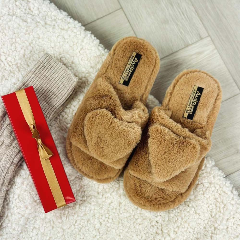 Beżowe kapcie, klapki damskie Suzana 159