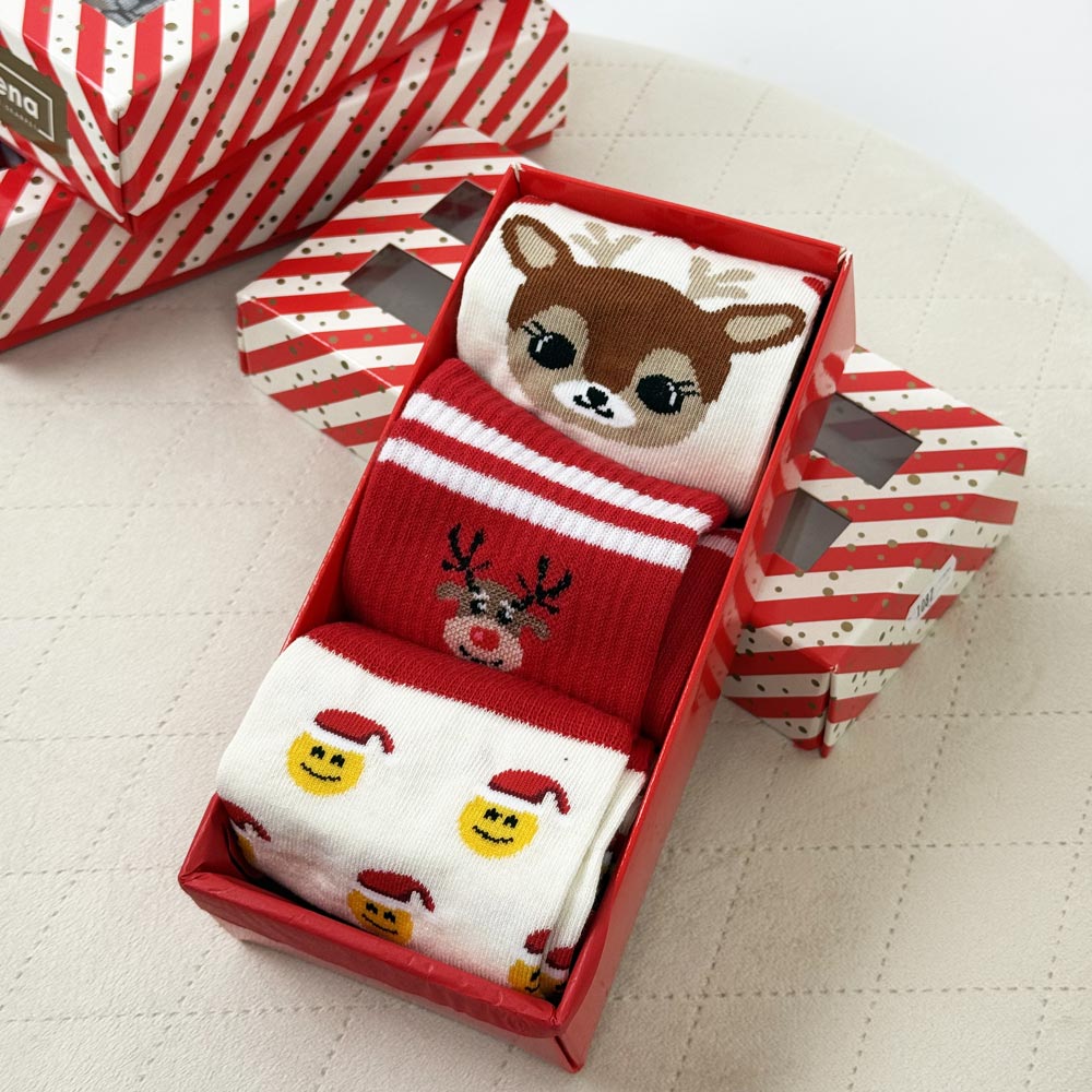 Zestaw na prezent damski - 3 pary skarpetek 1087