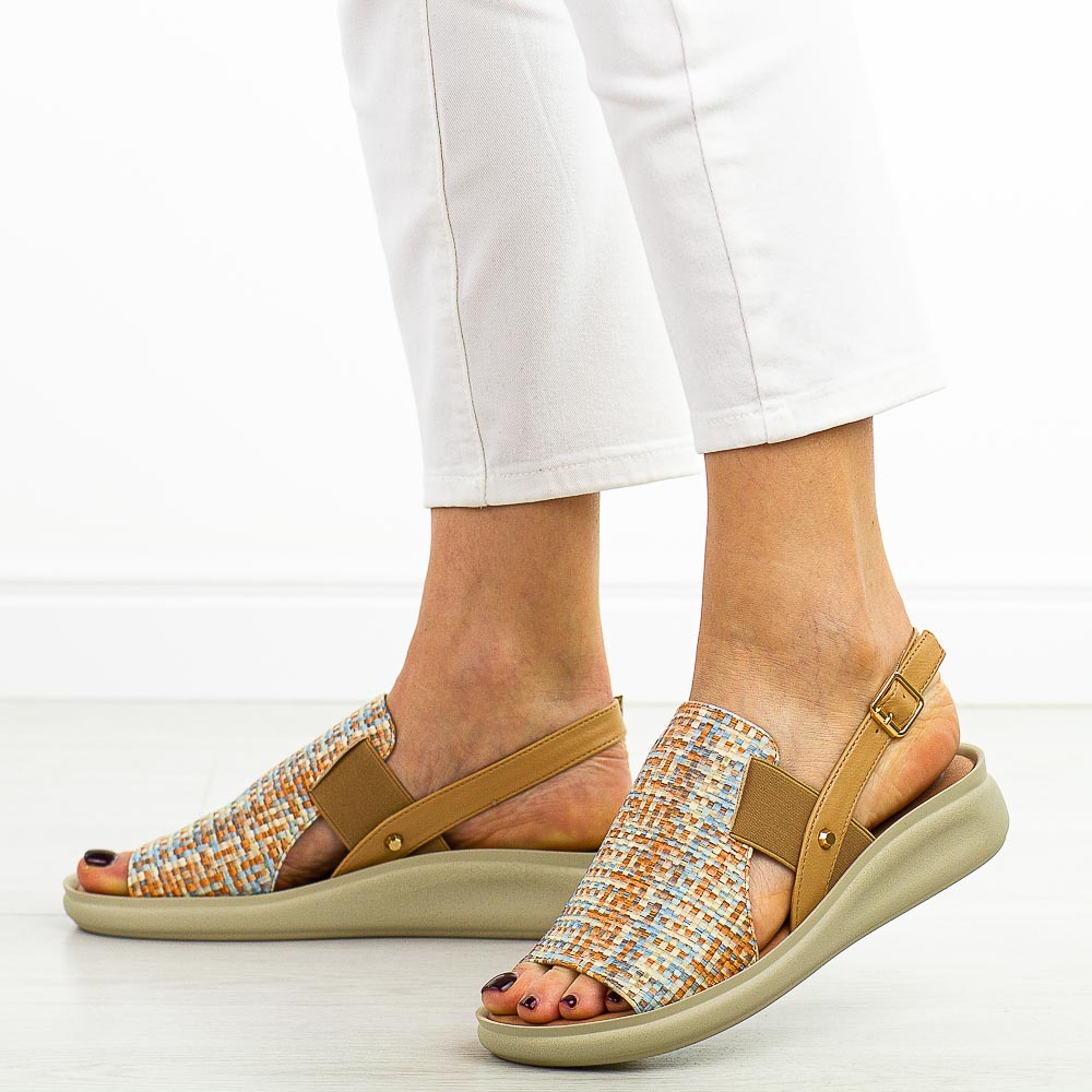 Płaskie bl sandały damskie M.Daszyński 24142-4