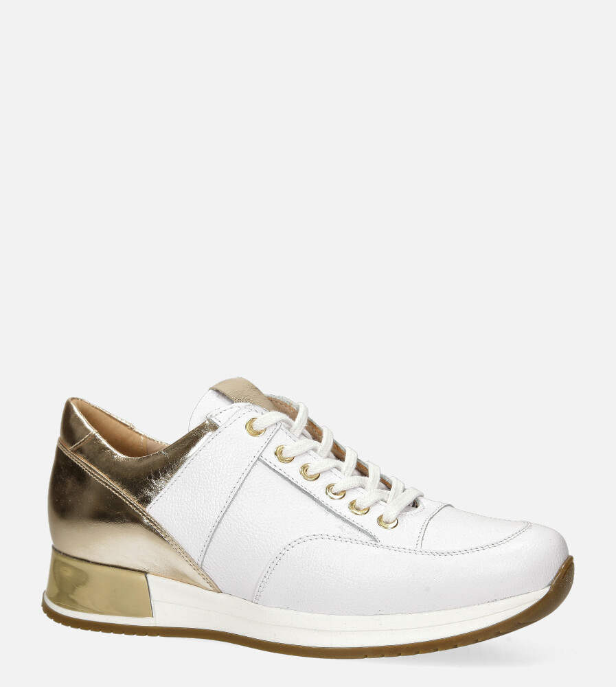 Białe sneakersy kati buty sportowe sznurowane 7026