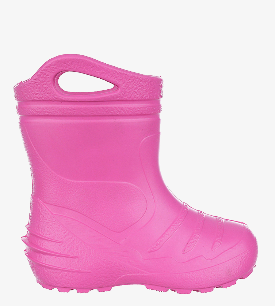 Różowe kalosze ocieplane raweks eva