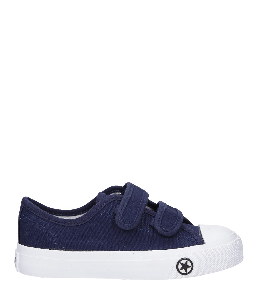 Granatowe trampki na rzepy casu t88