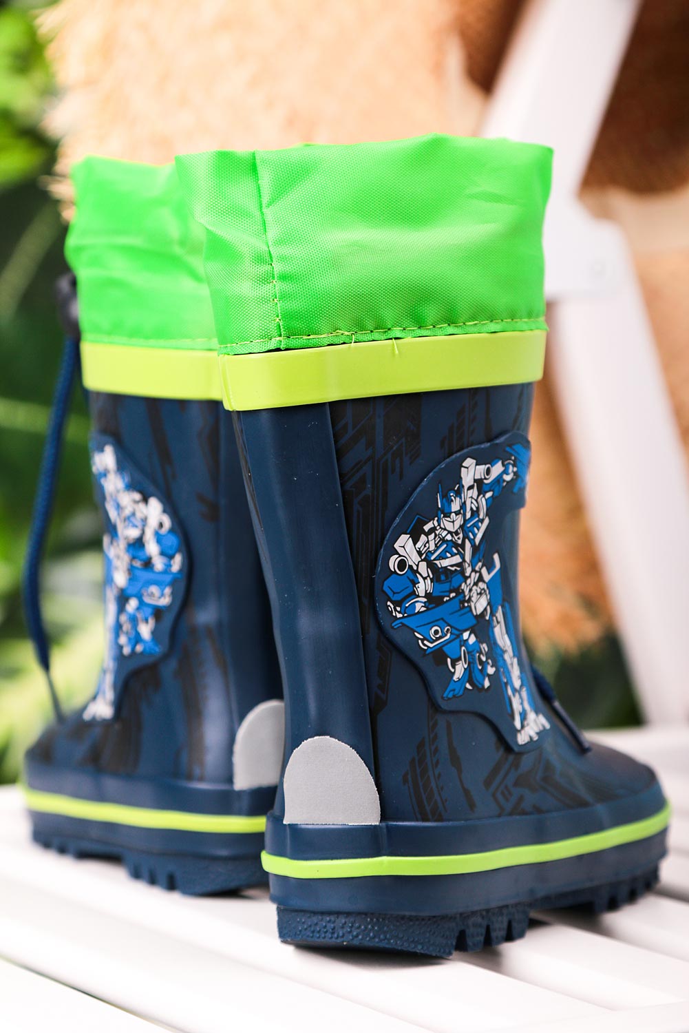 Granatowe kalosze ze ściągaczem casu a-b003-76