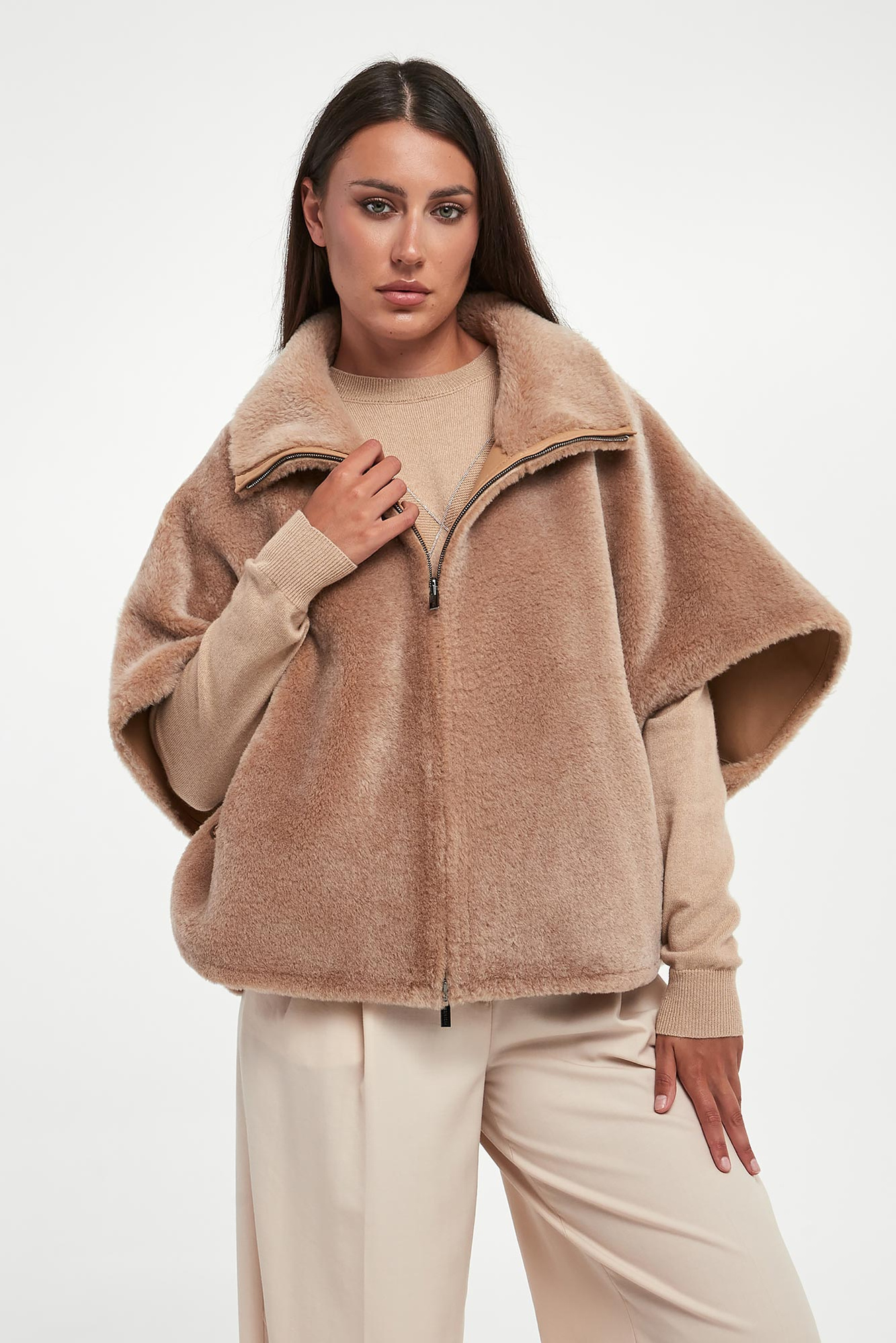 Kamizelka damska dwustronna futrzana PESERICO