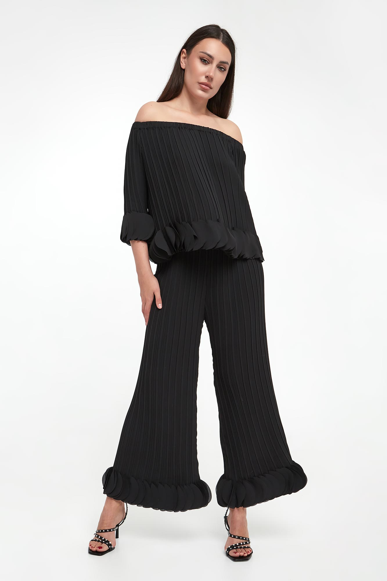 Spodnie damskie plisowane JOSEPH RIBKOFF