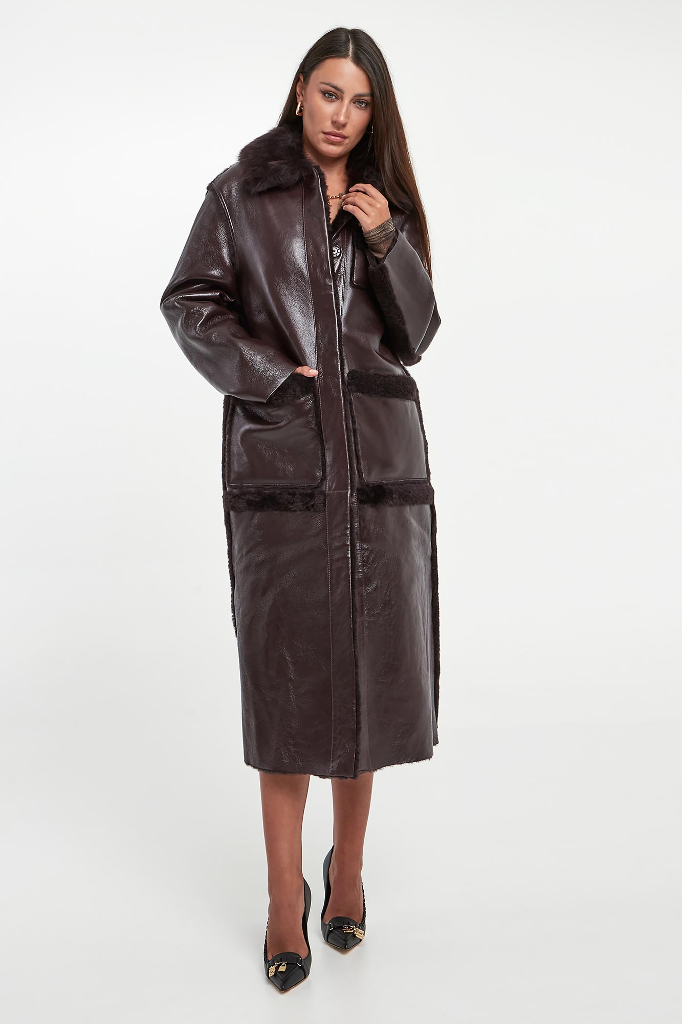 Płaszcz damski skórzany DIEGO M