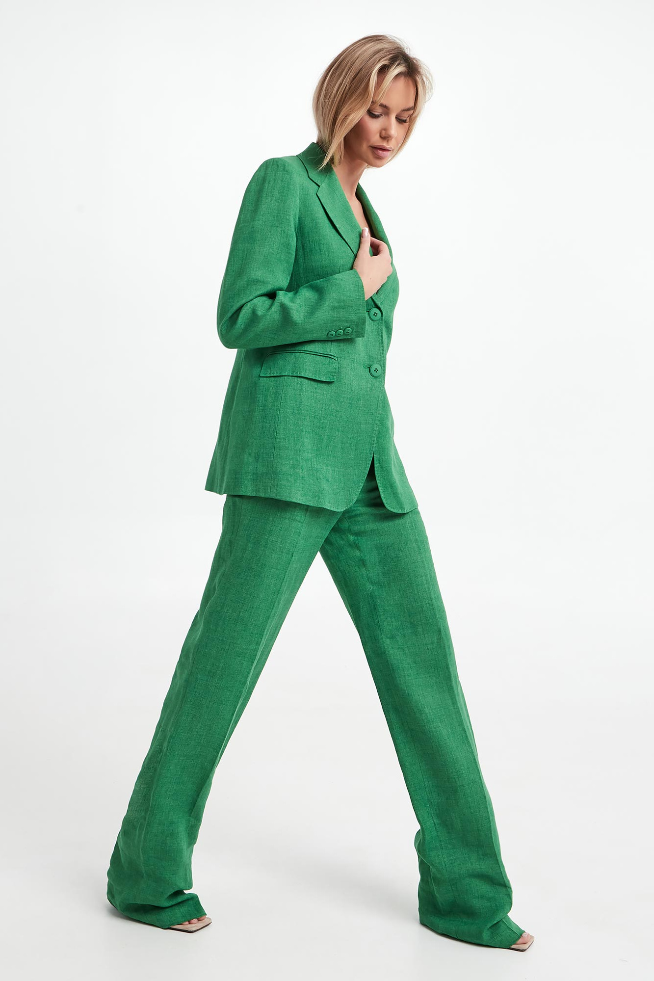 Spodnie damskie lniane Alcano MAX MARA STUDIO