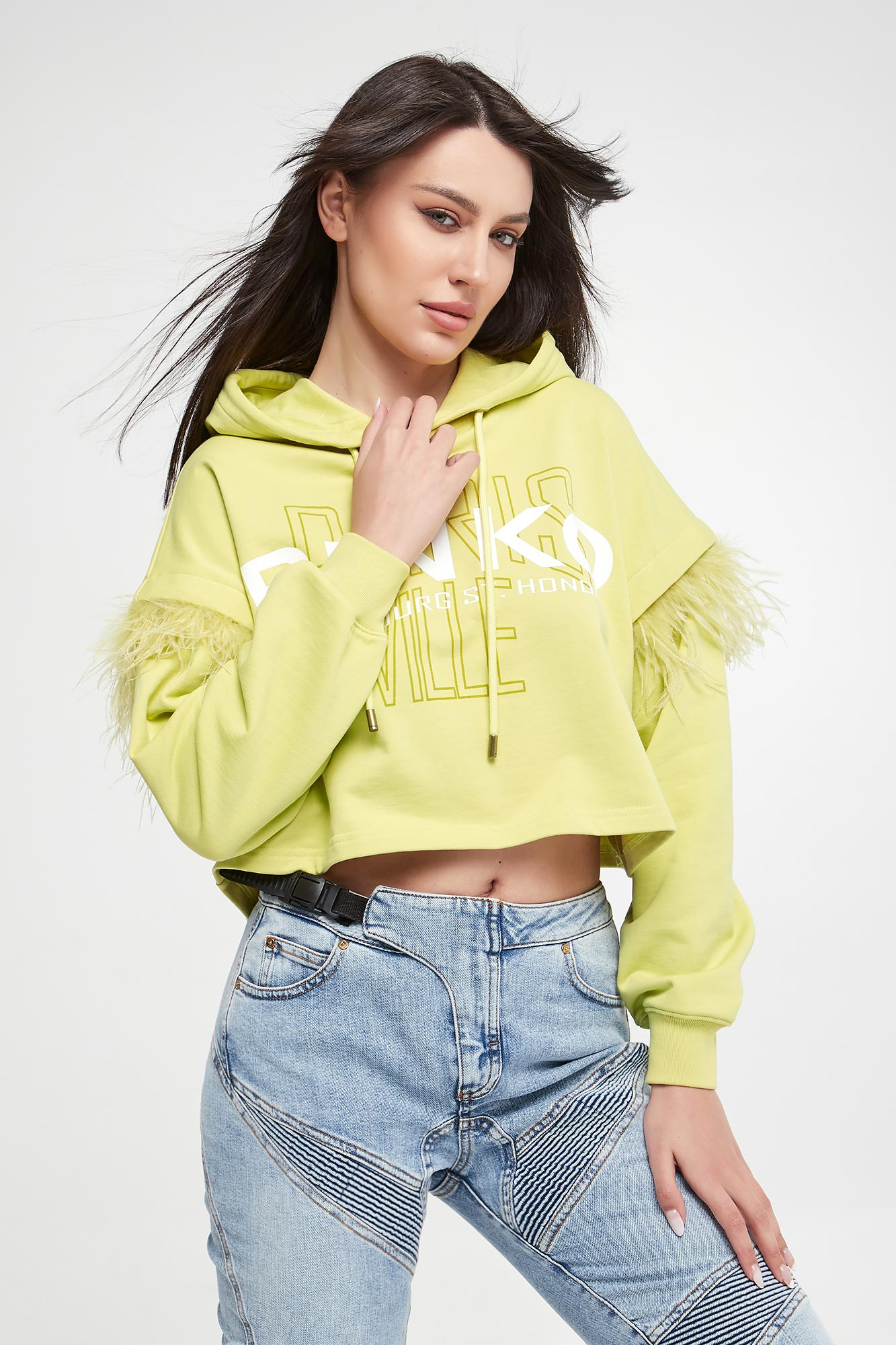 Bluza damska z piórami Avigliana PINKO