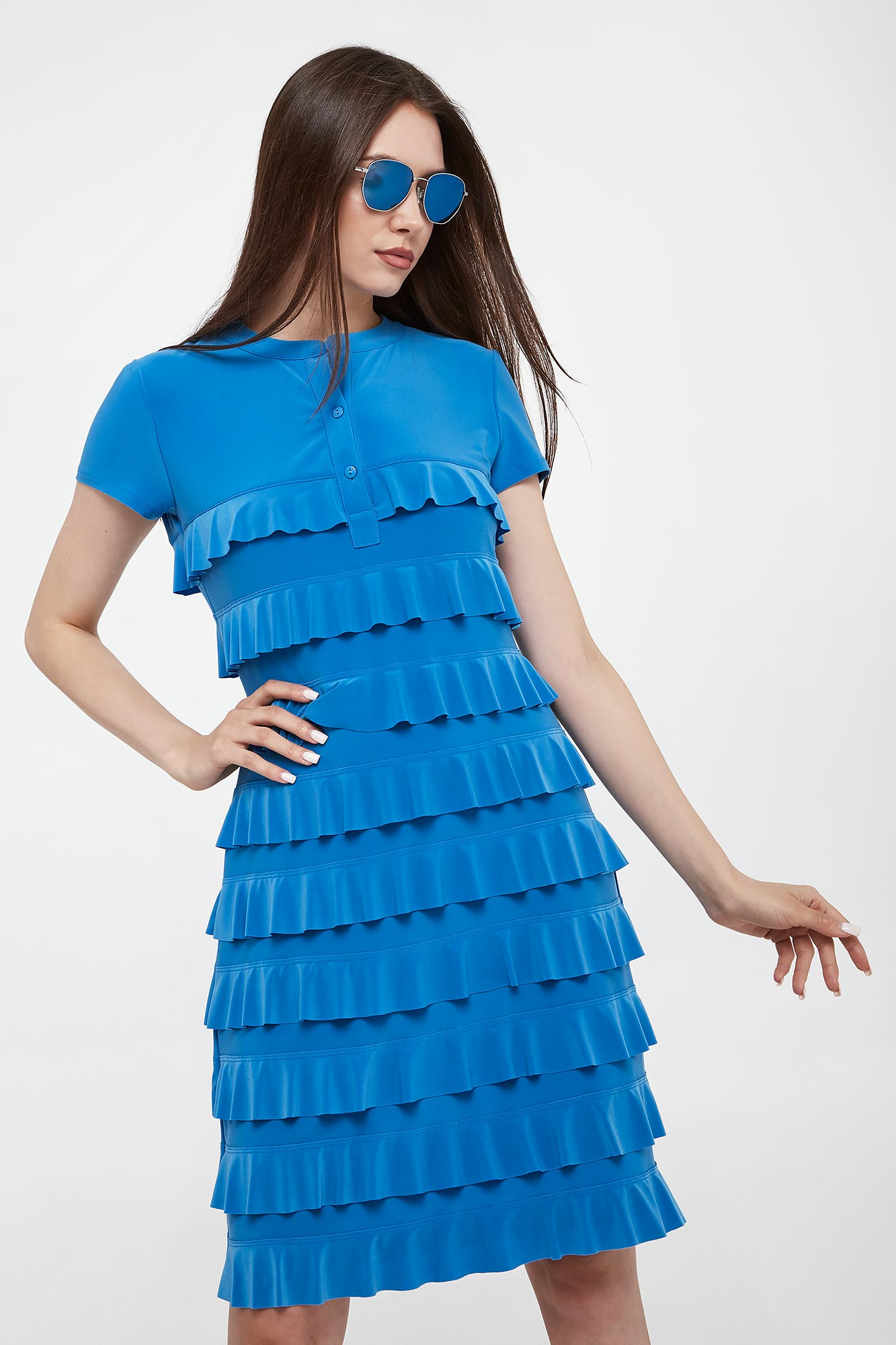 Sukienka z falbanami JOSEPH RIBKOFF