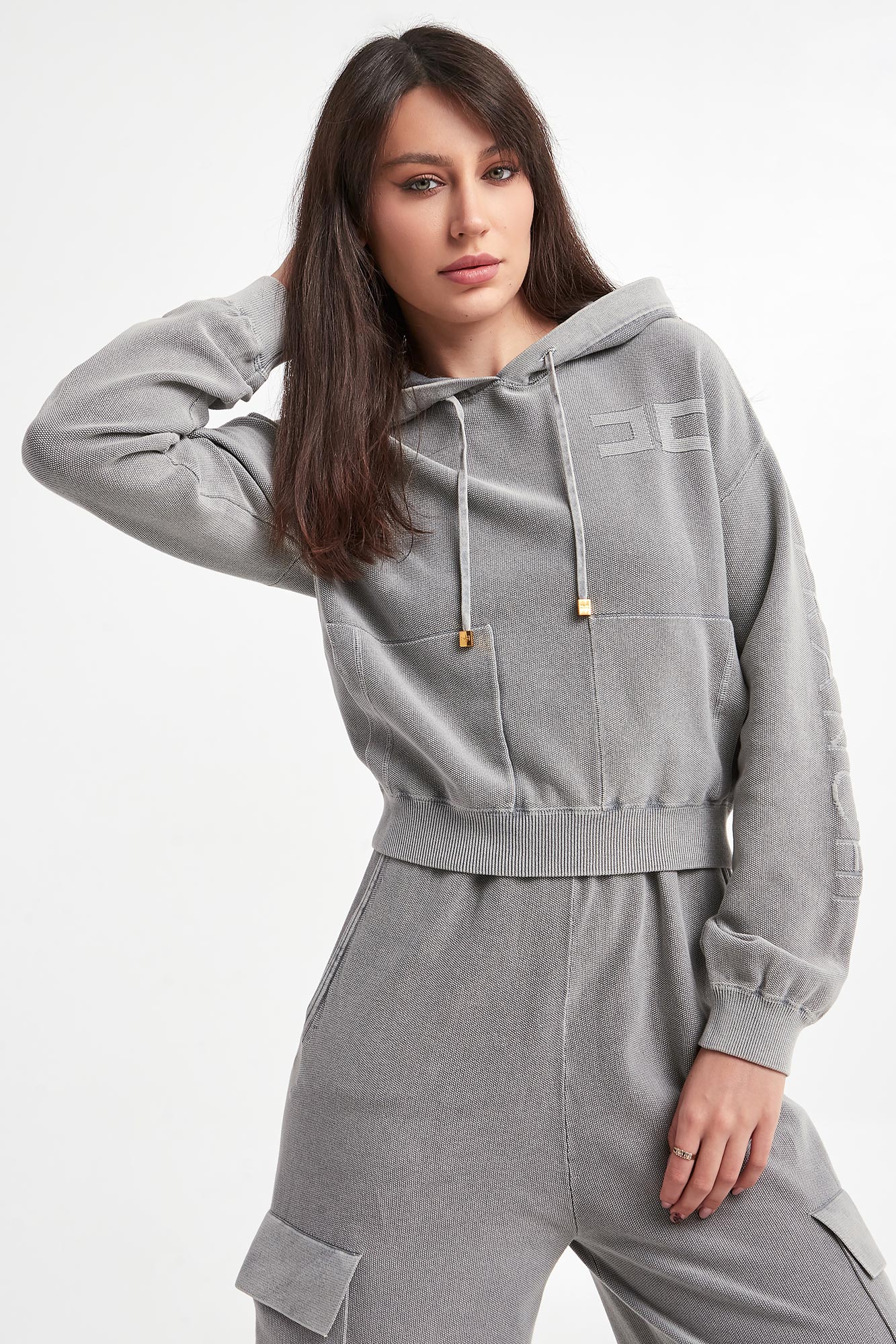 Sweter damski z kapturem ELISABETTA FRANCHI