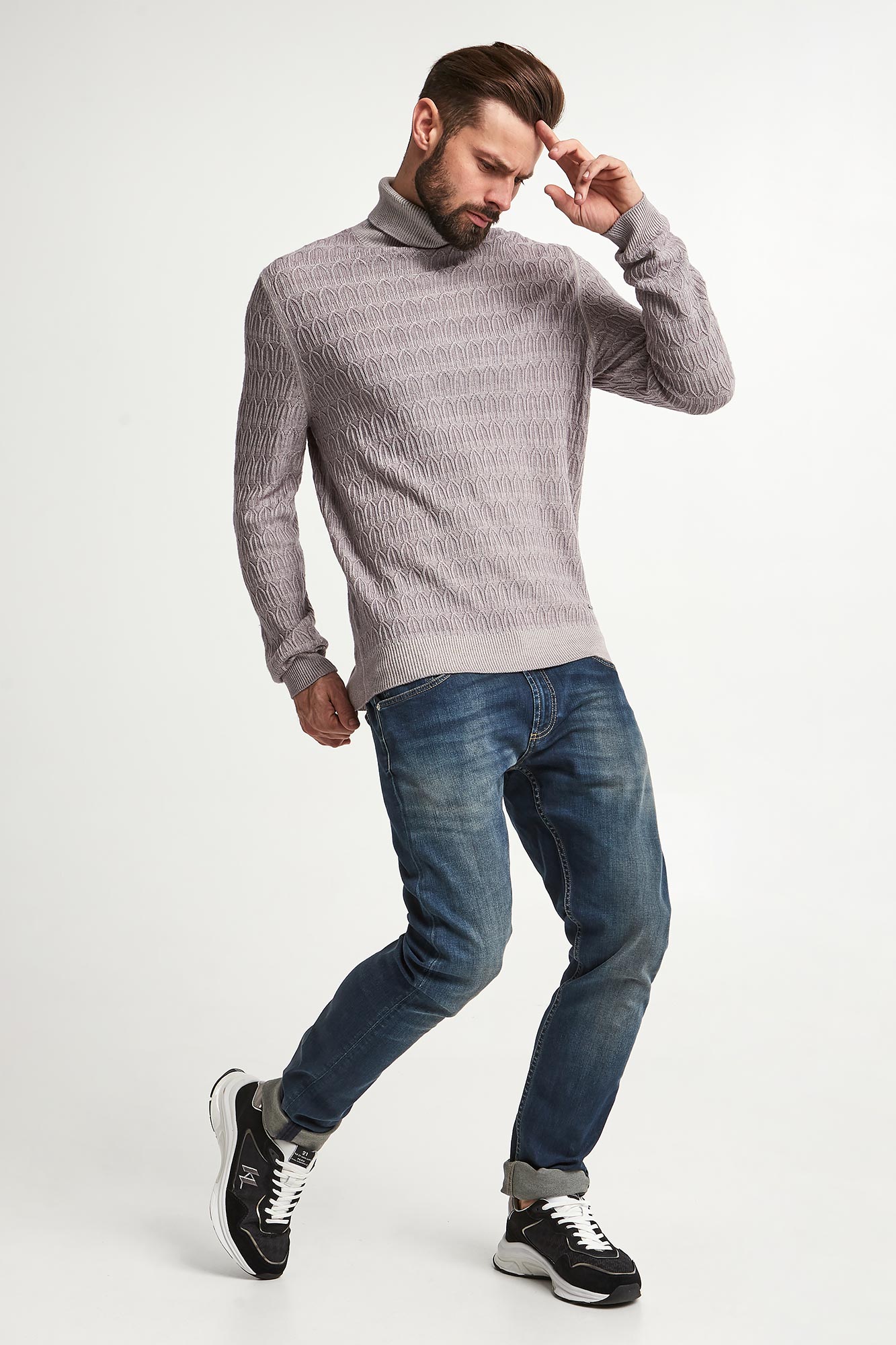 Sweter męski z golfem Woliam JOOP!