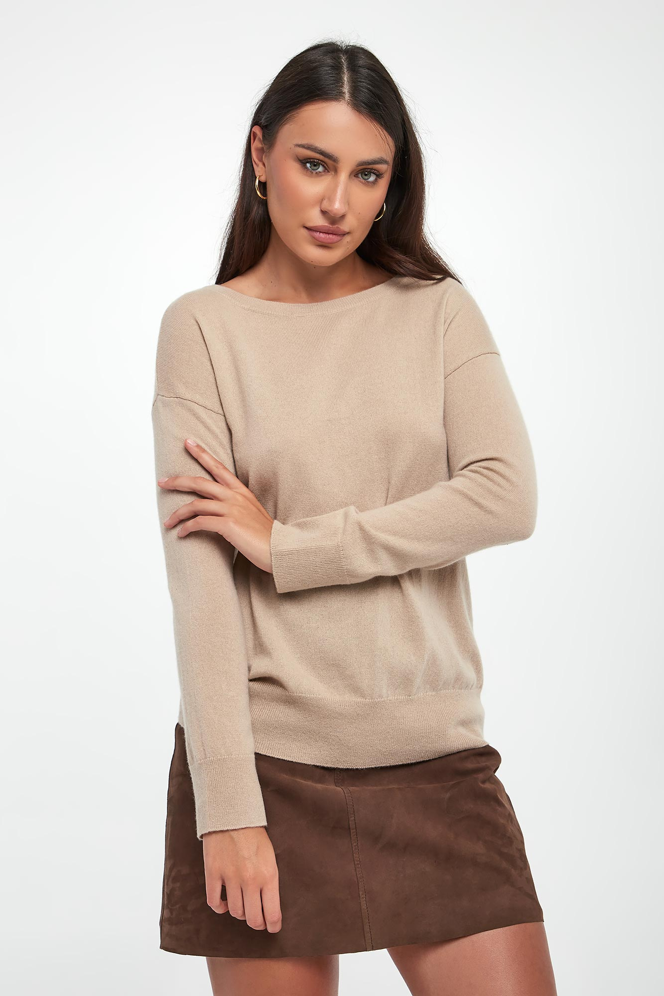 Sweter damski wełniany z kaszmirem Nebula MM