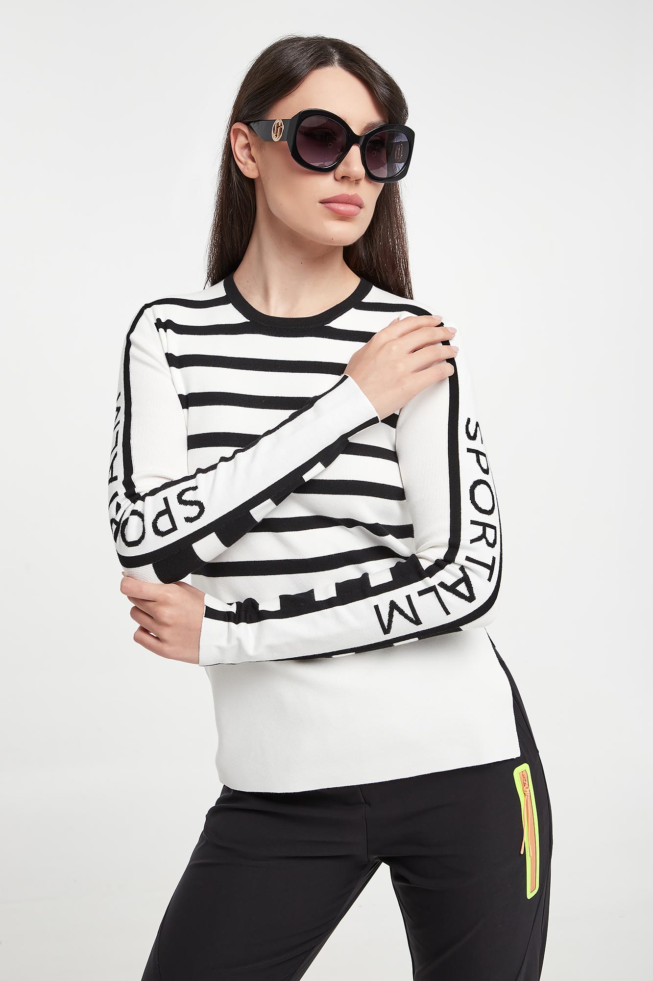 Sweter damski w paski SPORTALM