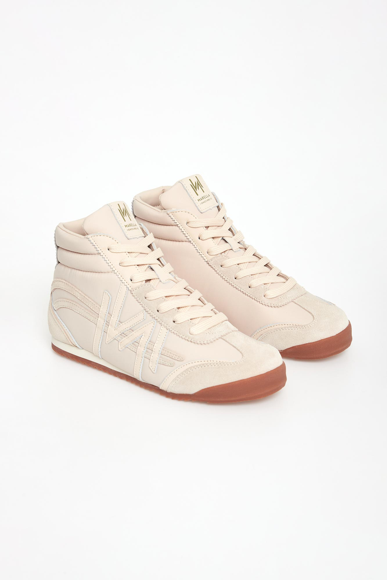 Sneakersy damskie zamszowe Gregory MARELLA MONOCHROME