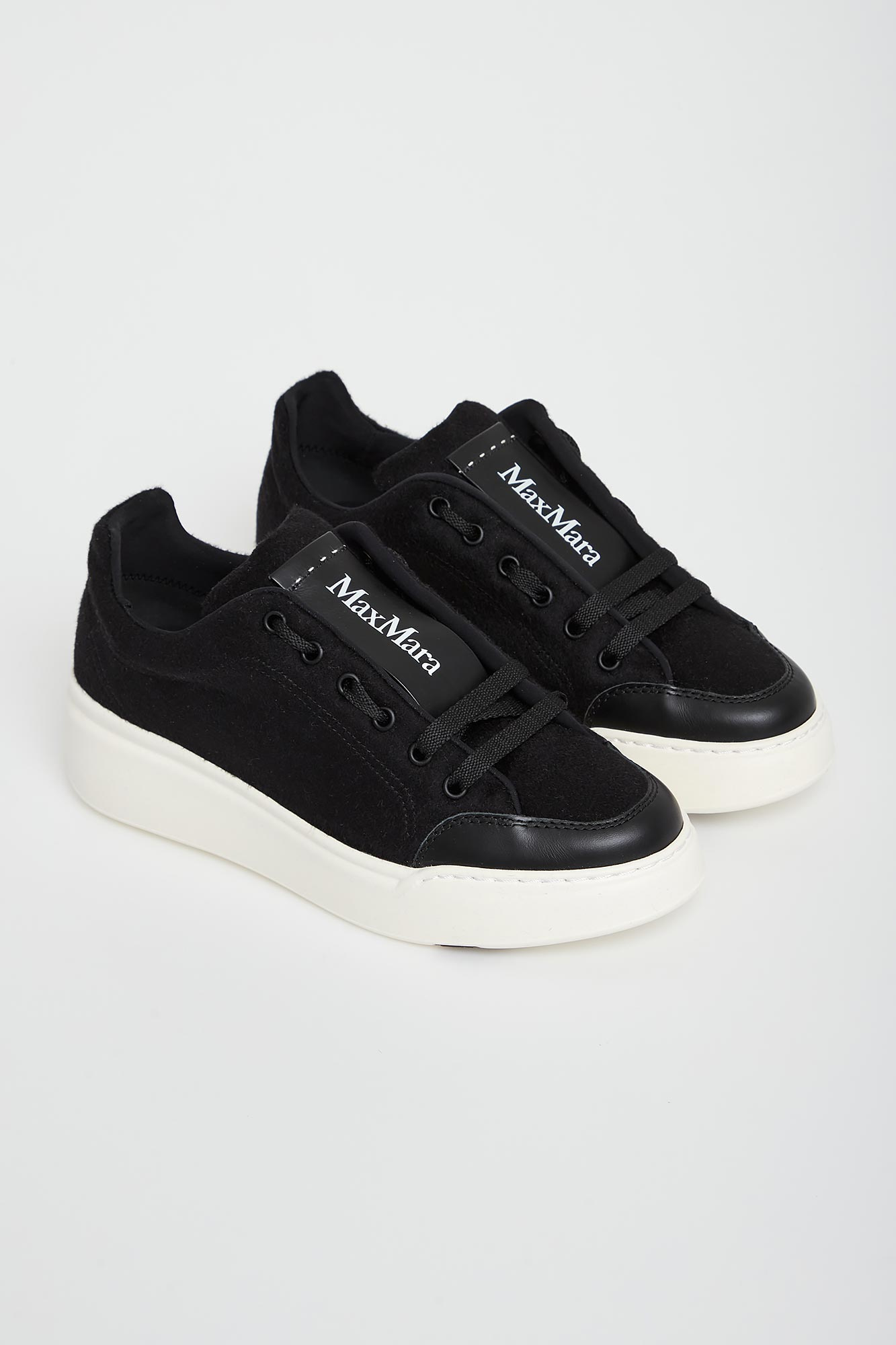 Sneakersy damskie z hydrofobowego kaszmiru Maxiws MAX MARA ACCESSORI