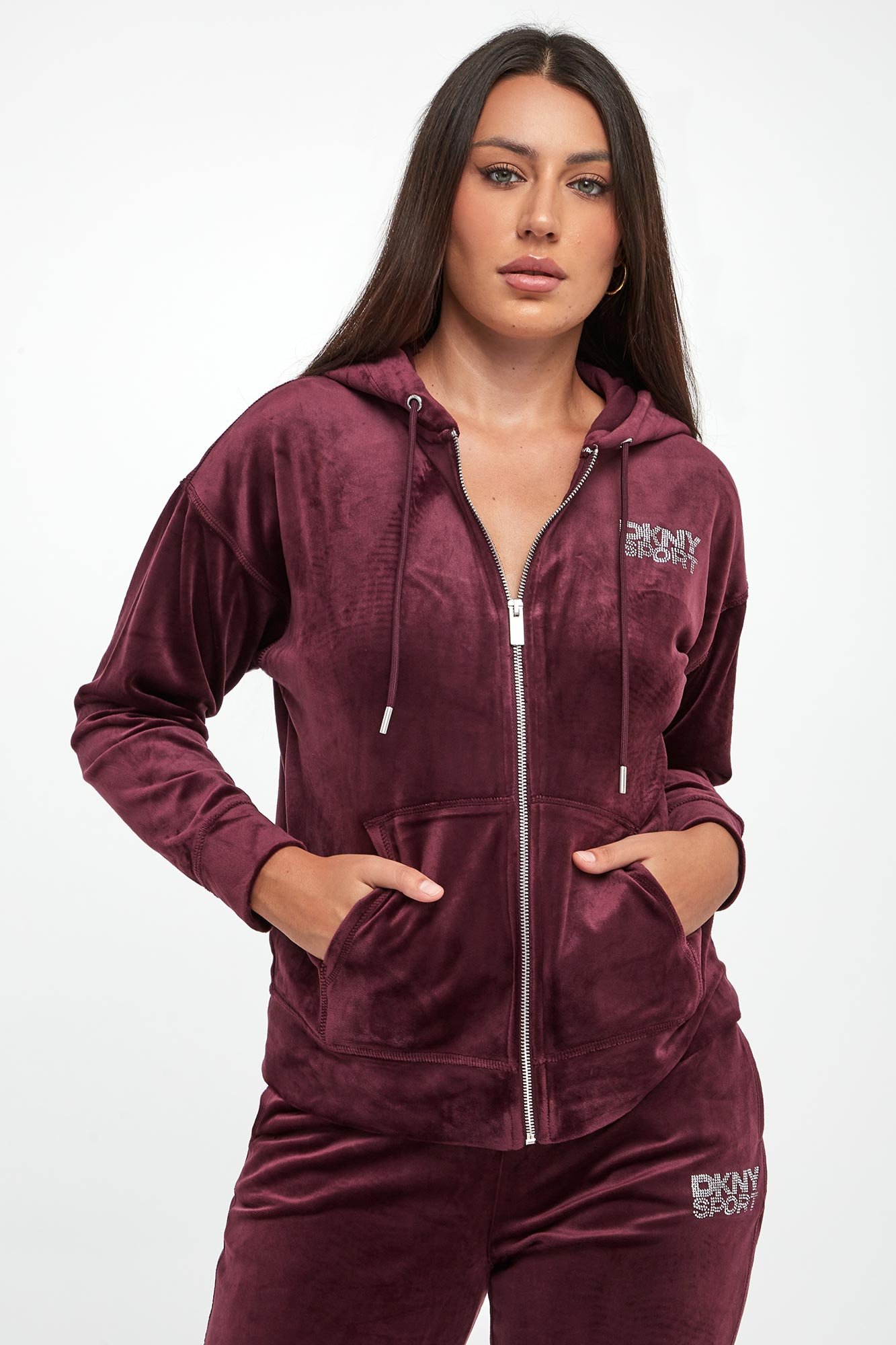 Bluza damska welurowa DKNY