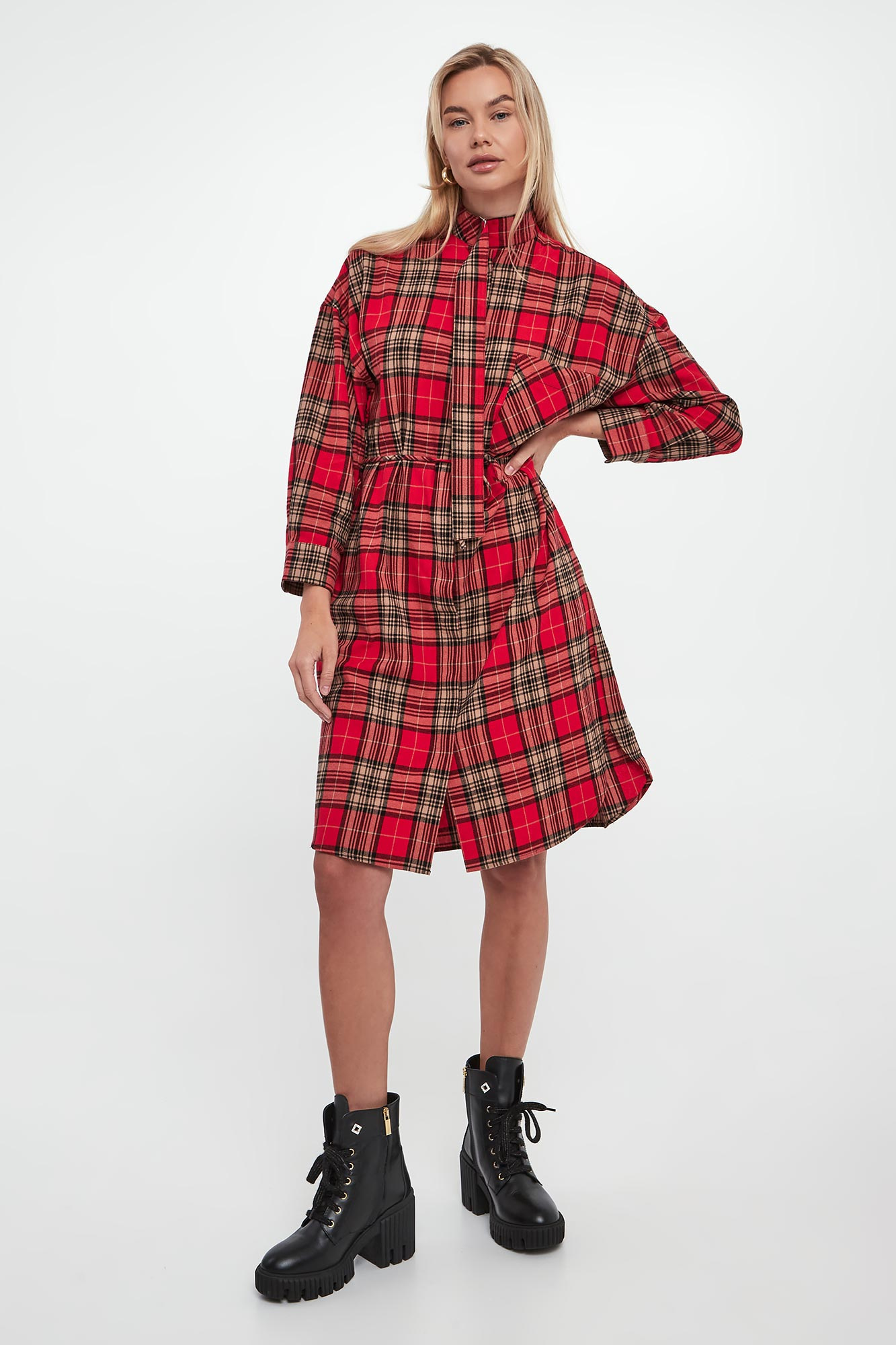 Sukienka koszulowa w kratkę Danny JOOP! JEANS