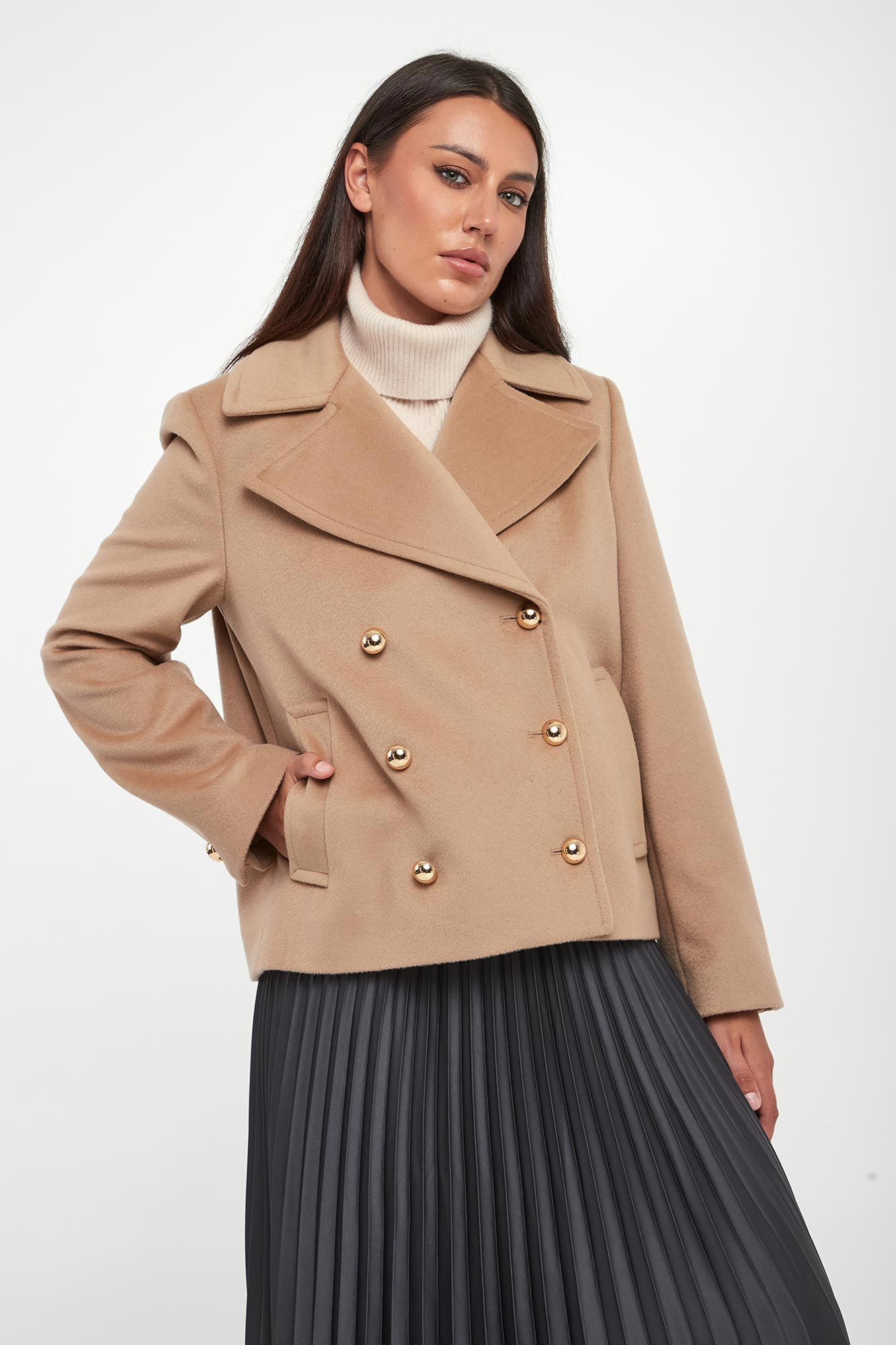 Kurtka damska wełniana z kaszmirem Lago MARELLA