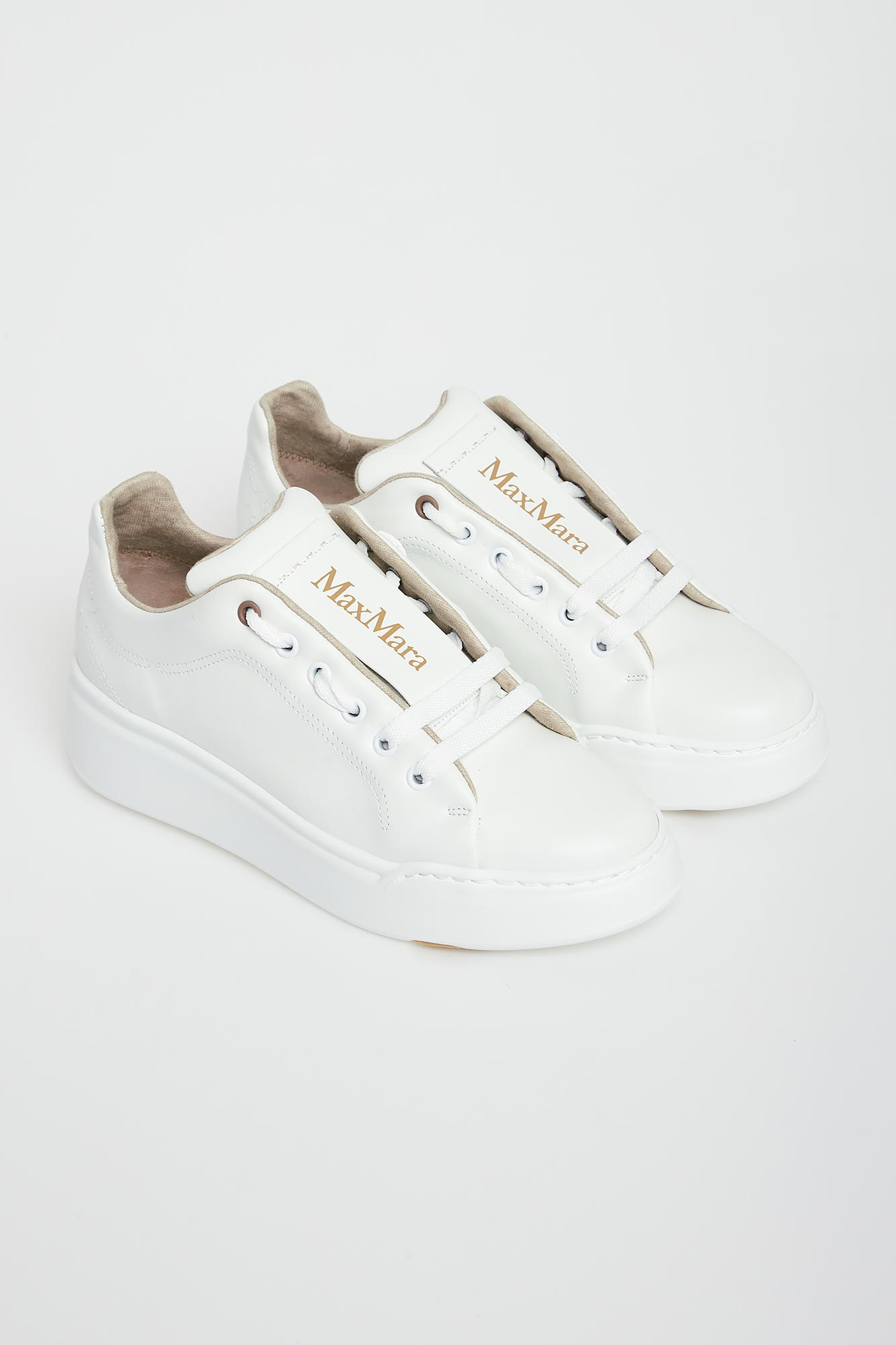 Sneakersy damskie z hydrofobowego kaszmiru Maxiws MAX MARA ACCESSORI