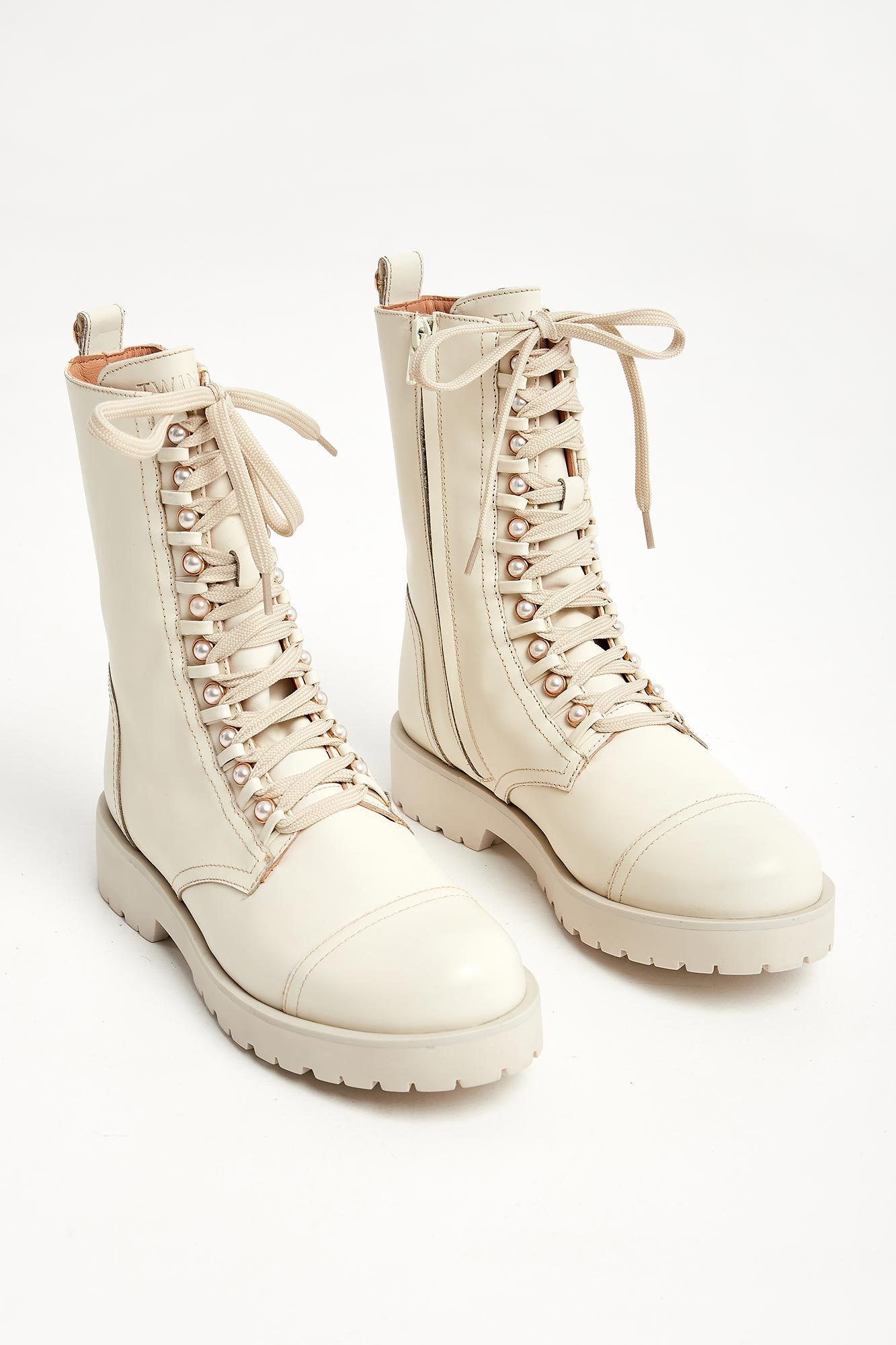 Trapery damskie skórzane TWINSET