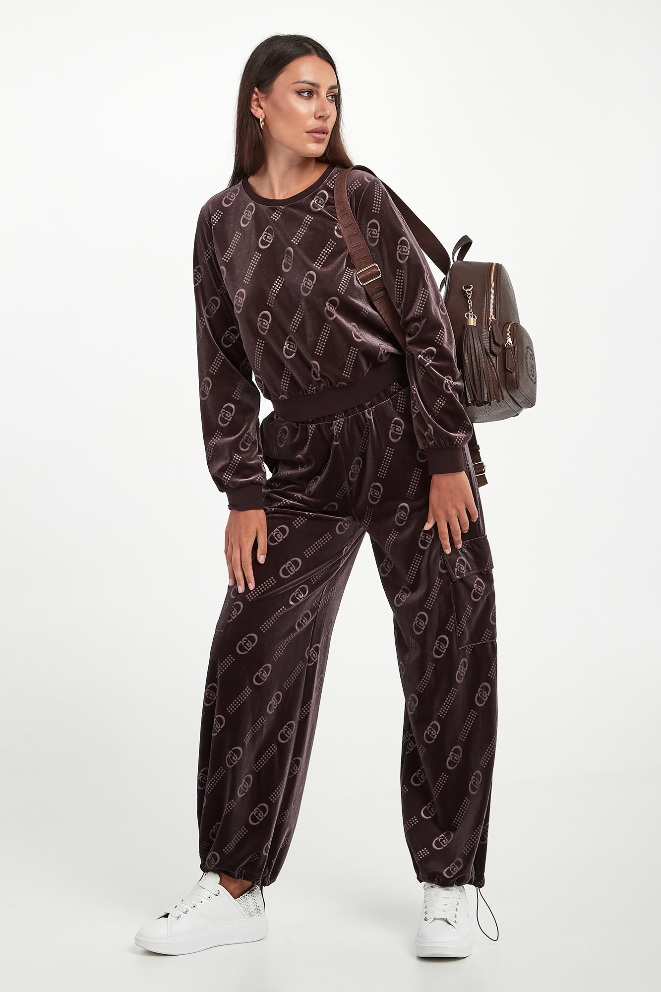 Spodnie damskie welurowe LIU JO