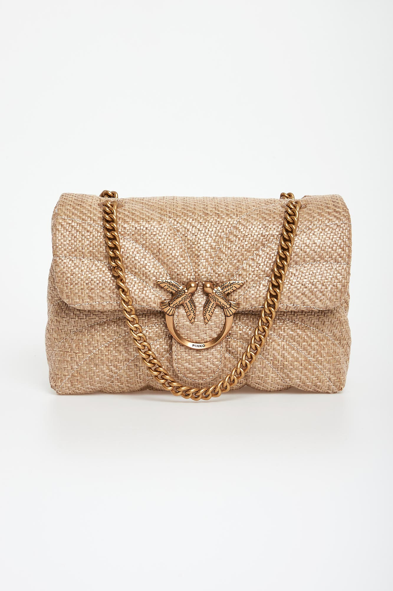 Torebka damska z rafii Love Bag Puff PINKO